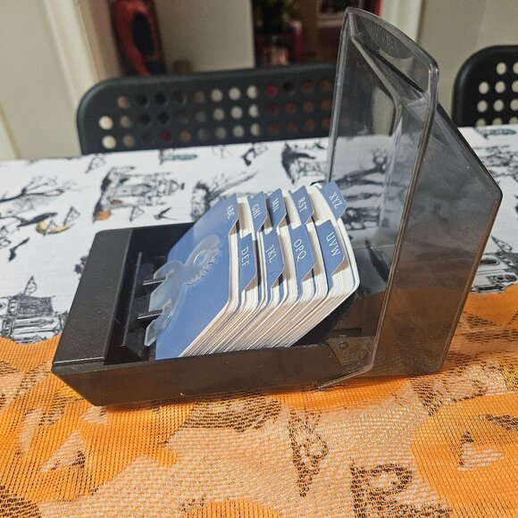 Vintage Rolodex S310C Covered Address Telephone Index Card File Petite Dividers - Picture 4 of 12